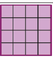 8. Ha minden alakzatból sok lenne, hogyan rakhatnád ki a nagy négyzetet az 1. sorszámmal jelölt alakzatból? Rajzold be a vonalakat! 9. Hányszorosa a teljes négyzet területe az 1.