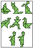 15. Hány 7. számú négyzettel tudnád lefedni a nagy négyzetet? Ha a nagy négyzet területe 16 egység, akkor mennyi a területe a 7. számú négyzetnek? ( 8 ) 16.