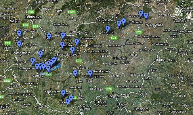 3. ábra Magyarországi borutak 3.3. Borutakkal szemben támasztott követelmények 6 A borutak létrehozását és üzemeltetését jelenleg nem szabályozza egységes törvény vagy előírás, sem közösségi, sem országos vagy regionális szinten.