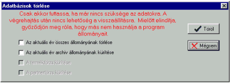 Segédprogramok 76 gyakorolunk a programmal (általában igen rövid ideig van erre szükség, hiszen annyira egyszerű kezelni a programot), majd ezt követően az éles munka megkezdése előtt, töröljük a