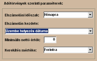 23 Tárgyi Eszköz Értékcsökkenés elszámolás azonos paraméterekkel Ebbe a négyzetbe pipát téve dönthetünk arról, hogy általában a számviteli és adótörvény szerinti leírási kulcsokat egyezően