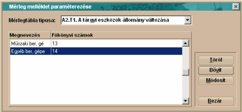 27 Tárgyi Eszköz pipát teszünk, akkor az előbb felsorolt beépített kódok közül választhatunk.