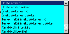 Műveletek 60 Könyvelés dátuma Ebbe a mezőbe azt a dátumot kell beírni, amellyel el kívánjuk számolni az adott eszköz értékváltozását.