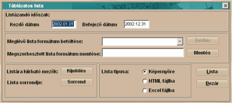 85 Tárgyi Eszköz Összes eszköz Amennyiben ezt a lehetőséget választjuk, az összes eszközünk megjelenik a listánkban.