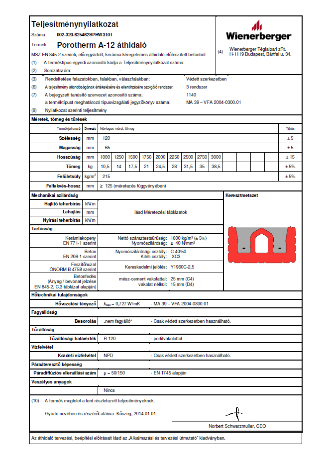 SZIMULÁCIÓ IGAZOLÁS tervező TELJESÍTMÉNYNYILATKOZAT