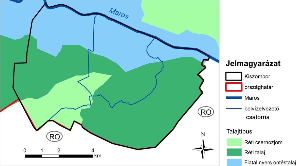 kiterjedés (az összterület %-ában) talajok termékenysége közepesnek mondható (6. táblázat), elsősorban szántóként hasznosítják.