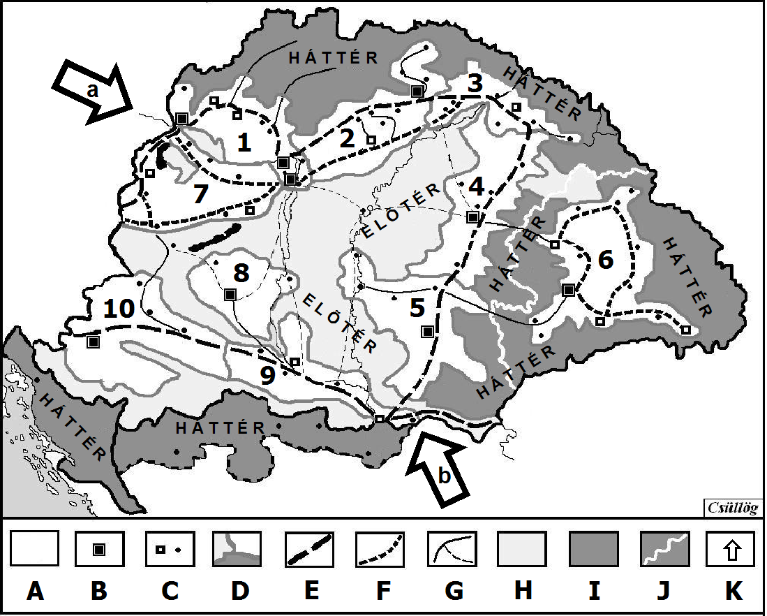 32 ~ A Habsburg Monarchia és öröksége 2. ábra. Magyarország nagymedencei térszerkezete a 14 16. században Figure 2.