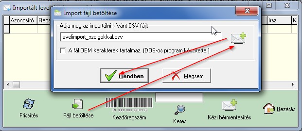 3. A CSV fájl betöltéséhez kattintson a Fájl betöltése gombra. 4. A megjelenő ablakban írja be, vagy válassza ki a fájlt. 5.