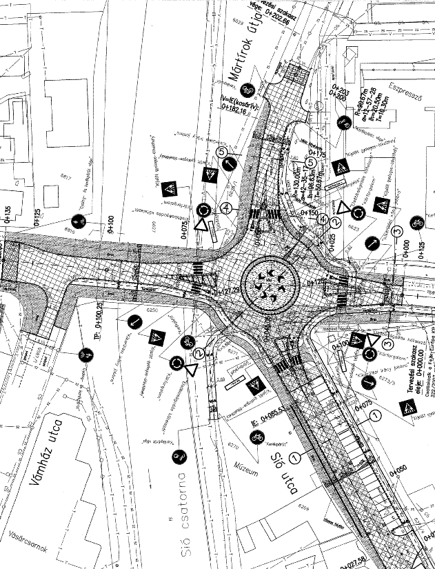 4.1.3.2.3. Fő utca Mártírok útja Sió utca körforgalom A Fő utca Mártírok útja Sió utca körforgalom, kiviteli tervek vannak. A kivitelezés időpontja nem ismert.