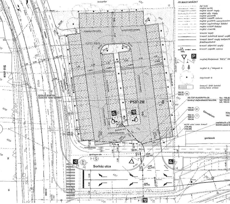 4.1.3.2.4. Sió utca Sorház utca ( gimnázium mögötti) parkoló A Sió utca Sorház utca ( gimnázium mögötti) parkolóra kiviteli tervek vannak. A kivitelezés időpontja nem ismert.