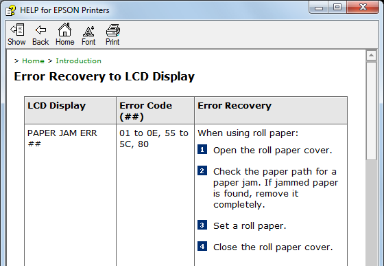 6 Ekkor megjelenik az Error Recovery to LCD