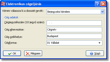 A program használata 39 Az itt megadott, illetve kiválasztott adatok a dosszié meta adatai közé kerülnek, megkönnyítve a dosszié későbbi azonosítását, keresését.