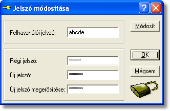 A WinPCTari program 1.3.5.2 50 Jelszó A WinPCTari program telepítése után az alapértelmezett illetve a telepítő által beállított jelszóval indul.