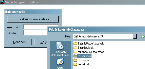 1.1 Az integrált rendszer indítása 1.1.1 Belépés a programba A telepített programot a Saldo ikonra kattintva lehet indítani. Az első képernyő képen a belépési azonosítót és a jelszót kéri a program.