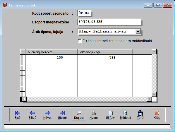 nyiség db, és a II. mennyiség kg (szállítón pl.: 100 db, 50 kg ment ki a 30 cm-s 500g-s termékből).