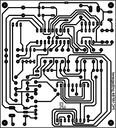 2.3 A próbapanel megépítése, élesztése A nyomtatott áramköri terv alapján (5. ábra) készítsük el a panelt pl. fotózásos technológiával.