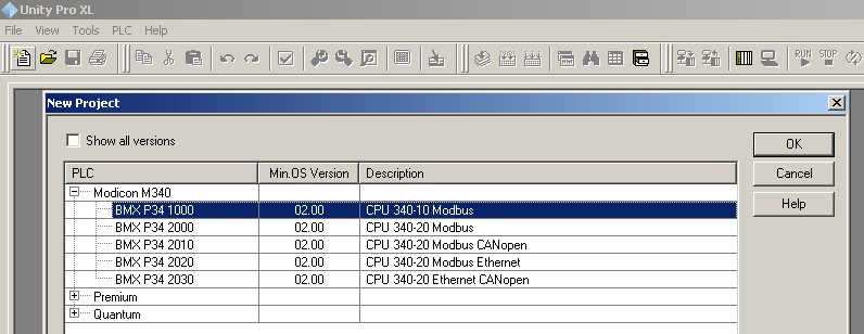 6.2..3. Schneider Electric Unity Pro XL A Schneider Electric PLC -k programozásához alkalmazható a Unity Pro XL fejlesztői környezet.