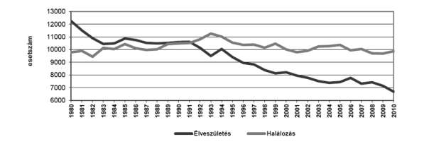 266 Változás az időszak eleji népesség százalékában 1980 1989 13,4 12,4 1,0-6,9-5,9 94,1 1990 2001 13,6 15,3-1,8-0,5-2,3 97,7 2001 2011 10,6 14,3-3,7-4,1-7,8 92,2 Forrás: KSH adatok alapján saját