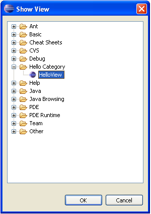 HelloWorld manifest plugin.xml <?xml version="1.0" encoding="utf-8"?> <?eclipse version="3.0"?> <plugin> <extension point="org.