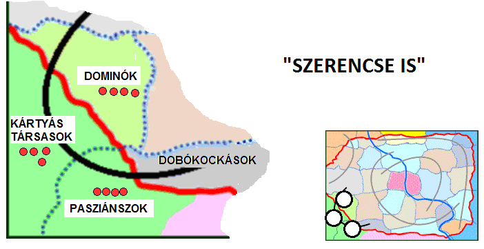 SZERENCSE IS tartomány Lehet szerencsétlen is a tartomány névválasztása, de szinte mindegyik ide sorolt játékban szerepe van egy újabb játszótársnak: Fortuna istenasszonynak.