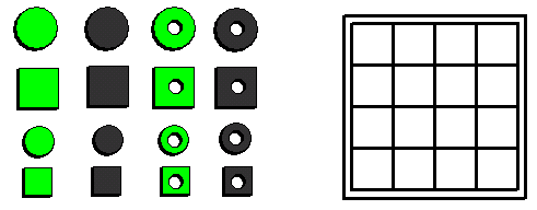 QUATRO ( ezt rakd le Amőba, 4x4-en pl.