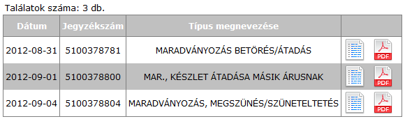 6. Maradvány jegyzékek lekérdezése A maradvány menüpont az árushelyre vonatkozó maradvány információk lekérdezésére, illetve a maradvány adatok rögzítésére szolgál.