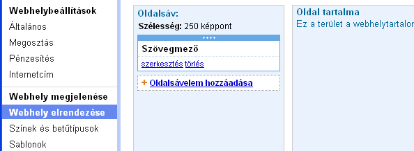 5.5. Oldalsáv elem hozzáadása 5.6. Új oldalelem kiválasztása Gördítse az oldalsávot a Szöveg oldalelemhez és kattintson a fülre!