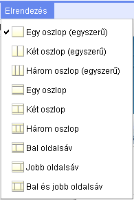 Menüsor elemei a következők: Beszúrás fül