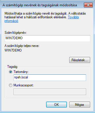 142. ábra: Domain hozzáadása II. 143. ábra: Domain hozzáadása III.