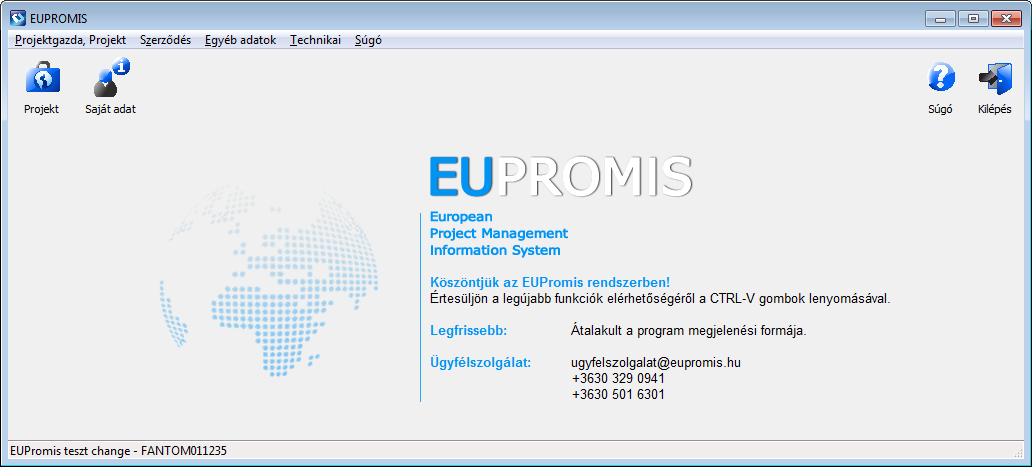 1. Alapvető tudnivalók 1.1. Telepítés Az EUPROMIS telepítő készletet az EUPROMIS ügyfélszolgálattól lehet kérni.