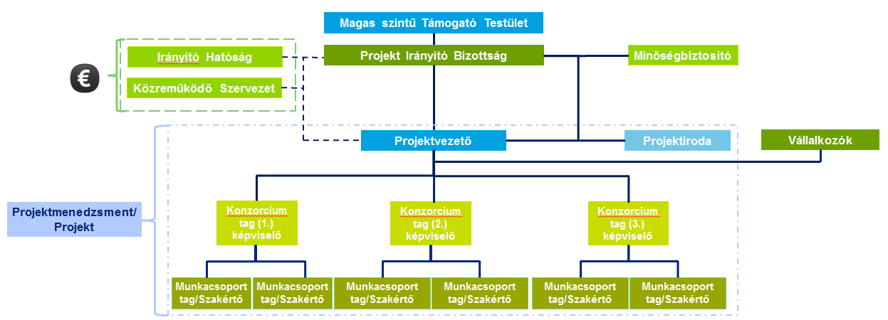 Egyszerű projektszervezet ábra 2.1.