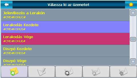 26. ábra: A WebEye Messenger előre definiált státuszüzenetei A rendszer intelligens módon kiválasztja a leglogikusabb üzeneteket, amelyeket két színnel emel ki.