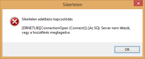 Beállítások 3.7.4 MS SQL SERVER (SQLOLEDB) A MS SQL Server kis és nagy hálózatok esetén egyaránt használható.