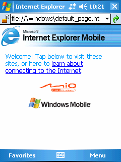 Az Internet Explorer Mobile elindításához érintsük meg a Ekkor az Internet