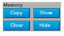 Rögzített adatok ideiglenes mentése és összehasonlítása A "Memory" funkcióval ideiglenesen menthetők a rögzített adatok. A korábbi rögzítésen mért értékek (csíkok) világosabban látszanak.