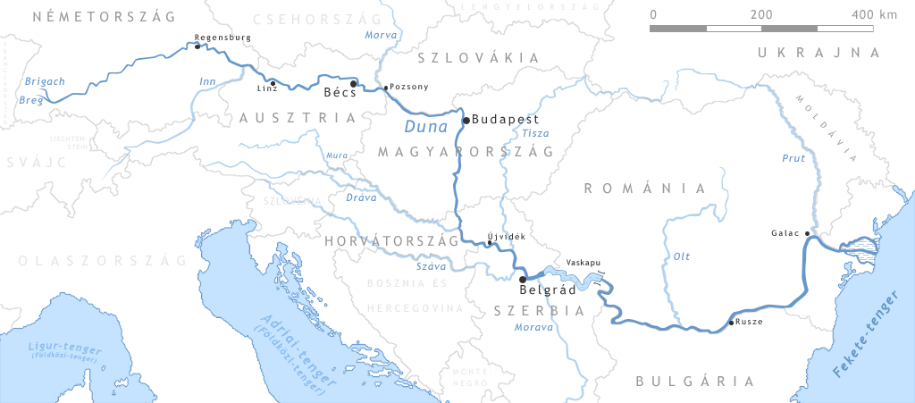 Adatok A Duna Európa második leghosszabb és legbővízűbb folyója a Volga után, hossza 2860 km.