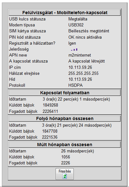 Ha még 2 perc után is a Kapcsolat státusza = Kikapcsolt, ellenőrizze a mobilkonfiguráció pontosságát. 12. Kattintson a bal oldali menüben a Kikapcsolás-ra. 13. Húzza ki az Ethernet kábelt. 14.