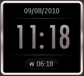 Kezdőképernyő és óra Óra Az óra az alábbi funkciókkal rendelkezik: Az idő és a dátum megjelenítése analóg vagy digitális formátumban.