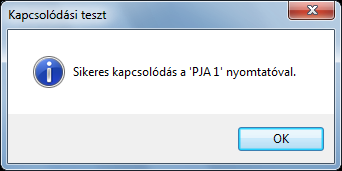 Telepítés 72. ábra A nyomtató nevének megadása 24 Adja meg a nyomtató M-Print PRO szoftverhez szükséges megnevezését, pl. PJA 1. 25 A megadott érték megerősítéséhez nyomja meg az [OK] gombot.