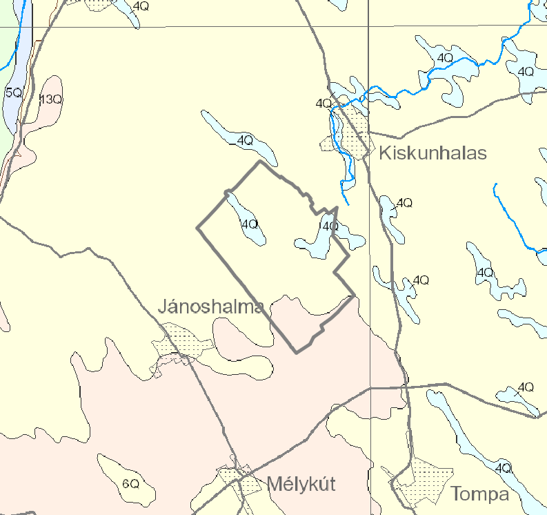 Geológiai adottságok A terület alatt kb. 1.000 m mélységben helyezkedik el a pannóniai medencealjzat, amelyre nagy vastagságú tengeri, sósvízi üledék és kb. 400 m folyóvízi üledék települt.