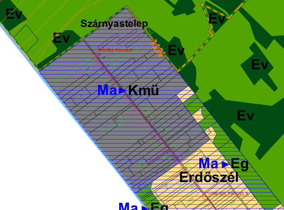 Szerkezeti tervi módosítása - részlet: Zseni tanya 14.