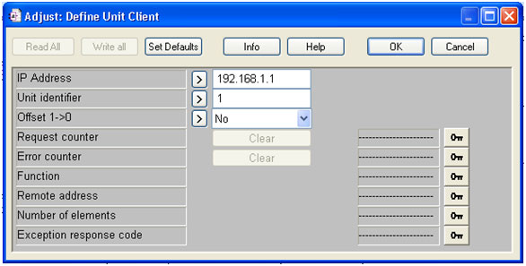 ModBus funkció