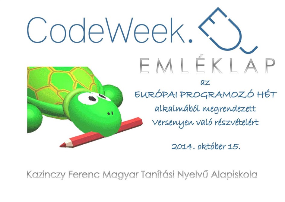 9 Informatika Európai Programozó Hét 2014 októberében második alkalommal rendezték meg az Európai Programozó Hét elnevezésű versenyt.
