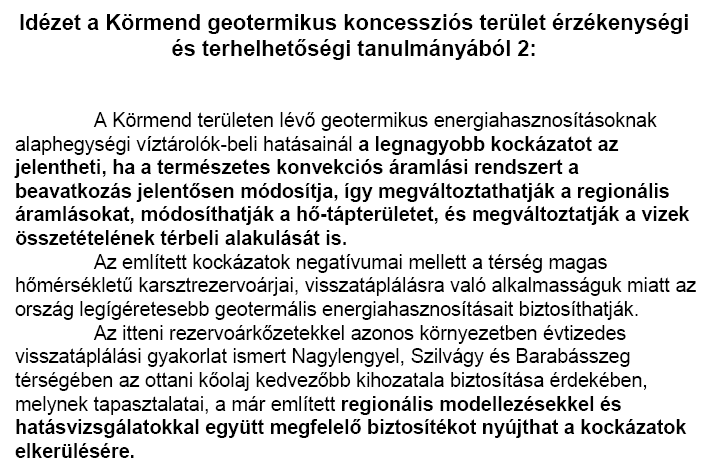 Körmend), tervezett vagy működő hasznosítások: Zalaegerszeg
