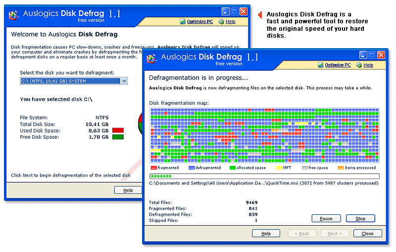 142 Karbantartók Disk Defrag 1.1.4.215 Auslogics Pty Ltd http://www.auslogics.