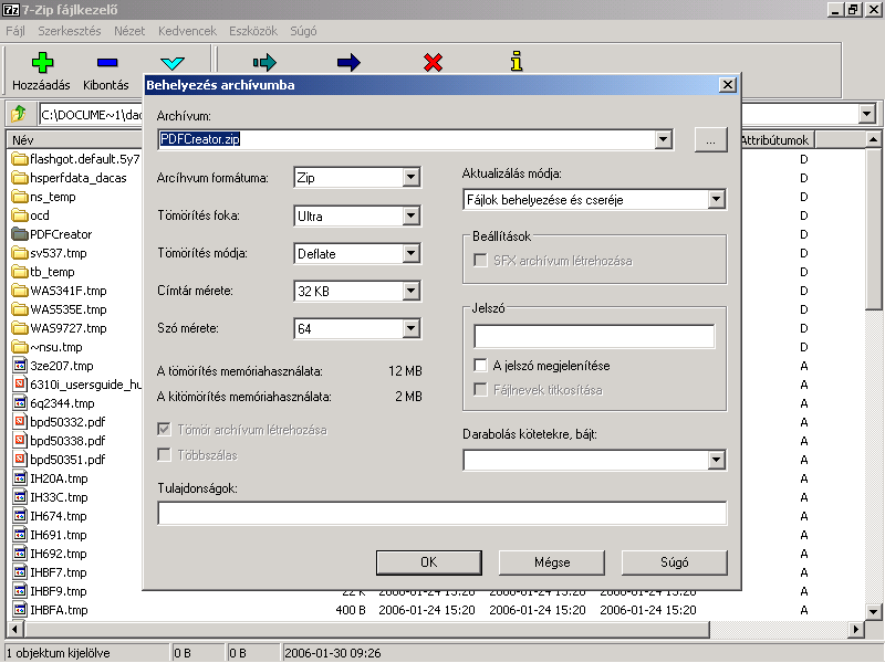 156 Tömörítők Tömörítők 7-Zip 4.42 Nyílt forrású Igor Pavlov http://www.7-zip.