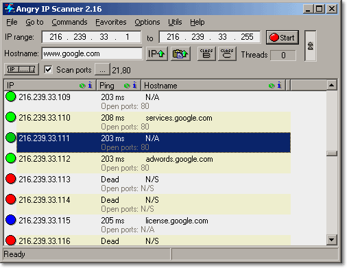 56 Egyéb Egyéb Angry IP Scanner 2.