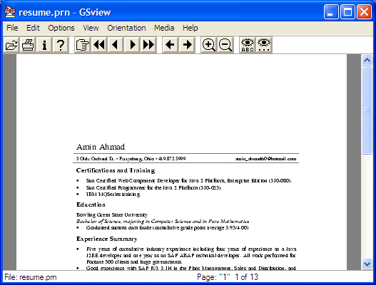 84 Olvasóprogramok GSview 4.8 Szabad szoftver Ghostgum Software Pty http://www.cs.wisc.