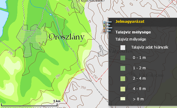 Talajvíz A tatabányai, oroszlányi és dorogi, valamint a nyugat bakonyi bauxit bányászat aktív vízszint süllyesztésének hatására a középhegységi karsztvízszint nívó a 1980-as évek elejéig drasztikusan