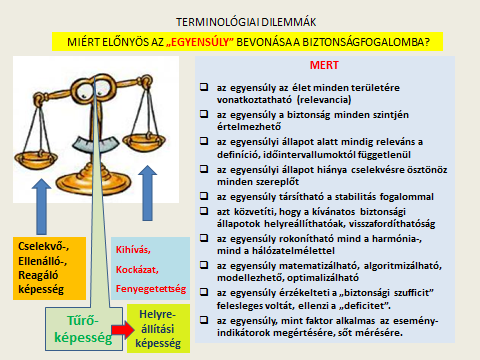 az egyensúly, mint faktor alkalmas az eseményindikátorok szerepének megértésére és figyelembevételére.